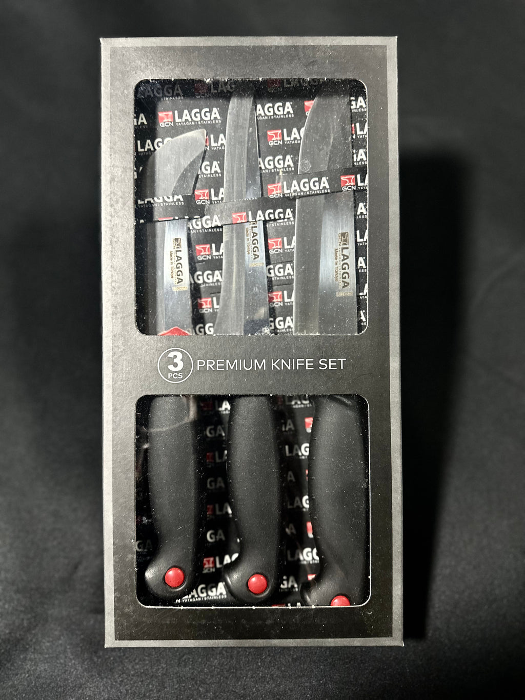 Premius Küchenmesser Set - 3-teilig (Dicke Klinge I Edelstahl / Made in Yatagan, Türkei