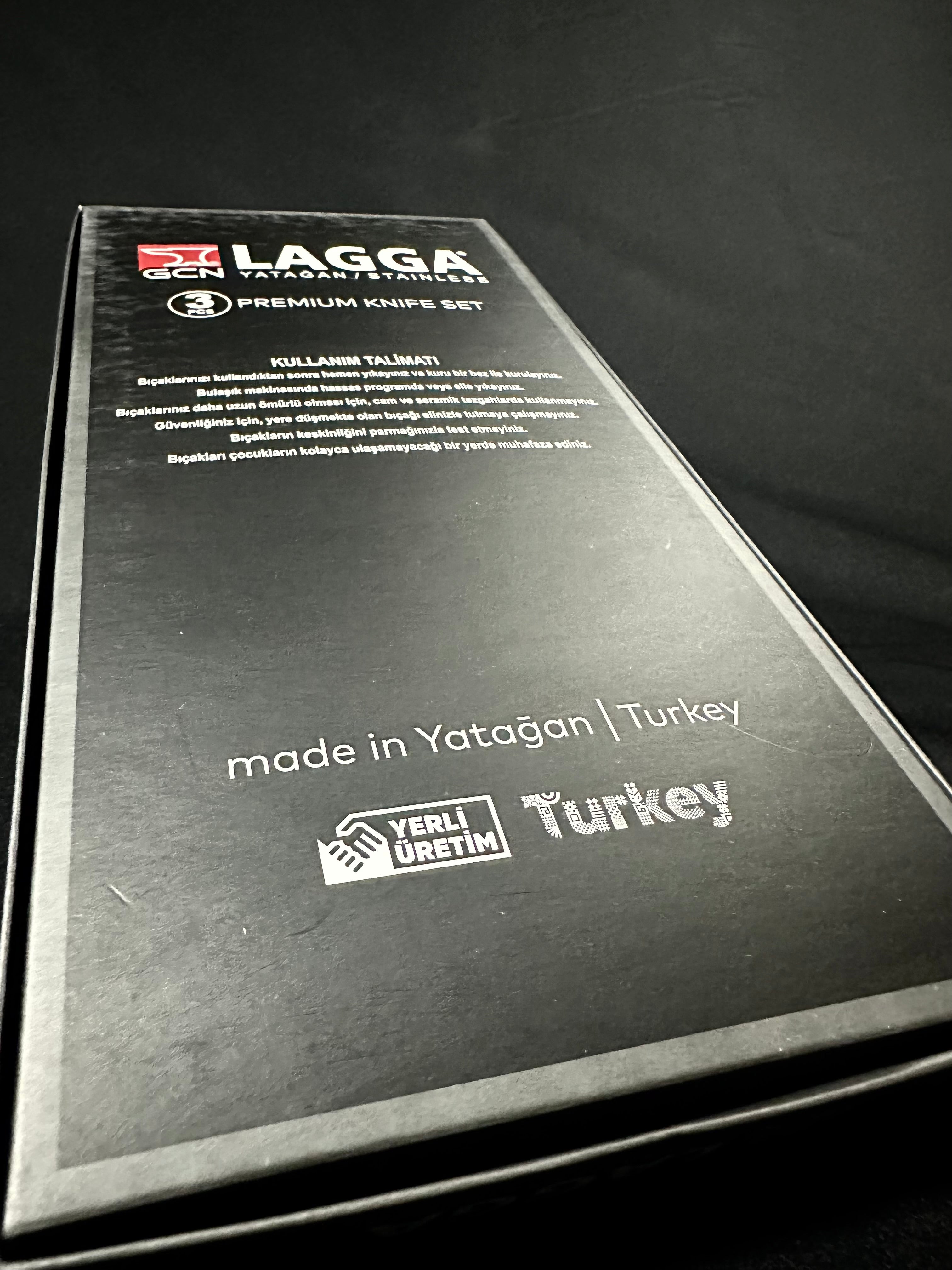 Premius Küchenmesser Set - 3-teilig (Dicke Klinge I Edelstahl / Made in Yatagan, Türkei