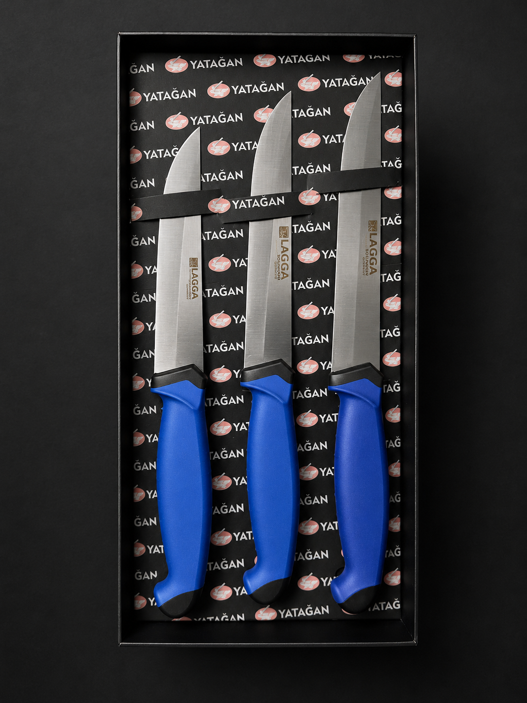 Premium Küchenmesser-Set 3-teilig - mittlere Edelstahlklingen