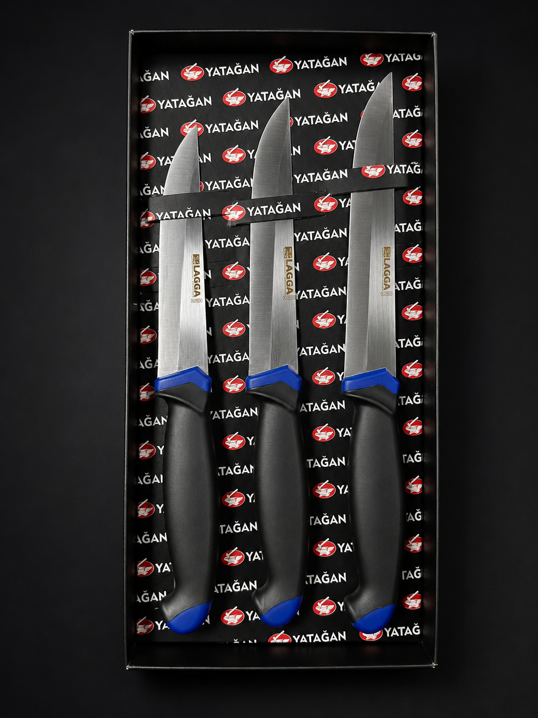 Premium Küchenmesser-Set 3-teilig - mittlere Edelstahlklingen