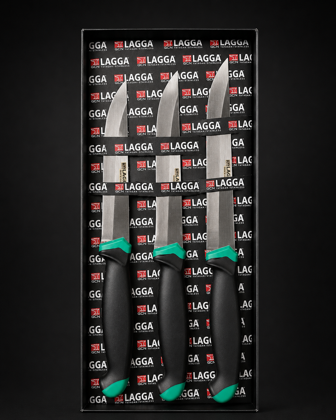 Premium Küchenmesser-Set 3-teilig - mittlere Edelstahlklingen