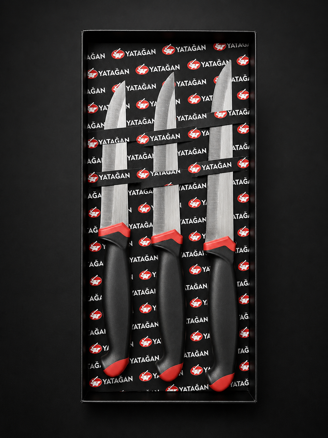 Premium Küchenmesser-Set 3-teilig - mittlere Edelstahlklingen