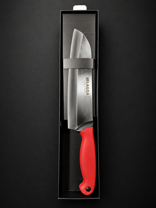 Chef­messer mit ergonomischem Griff – breite Klingenform