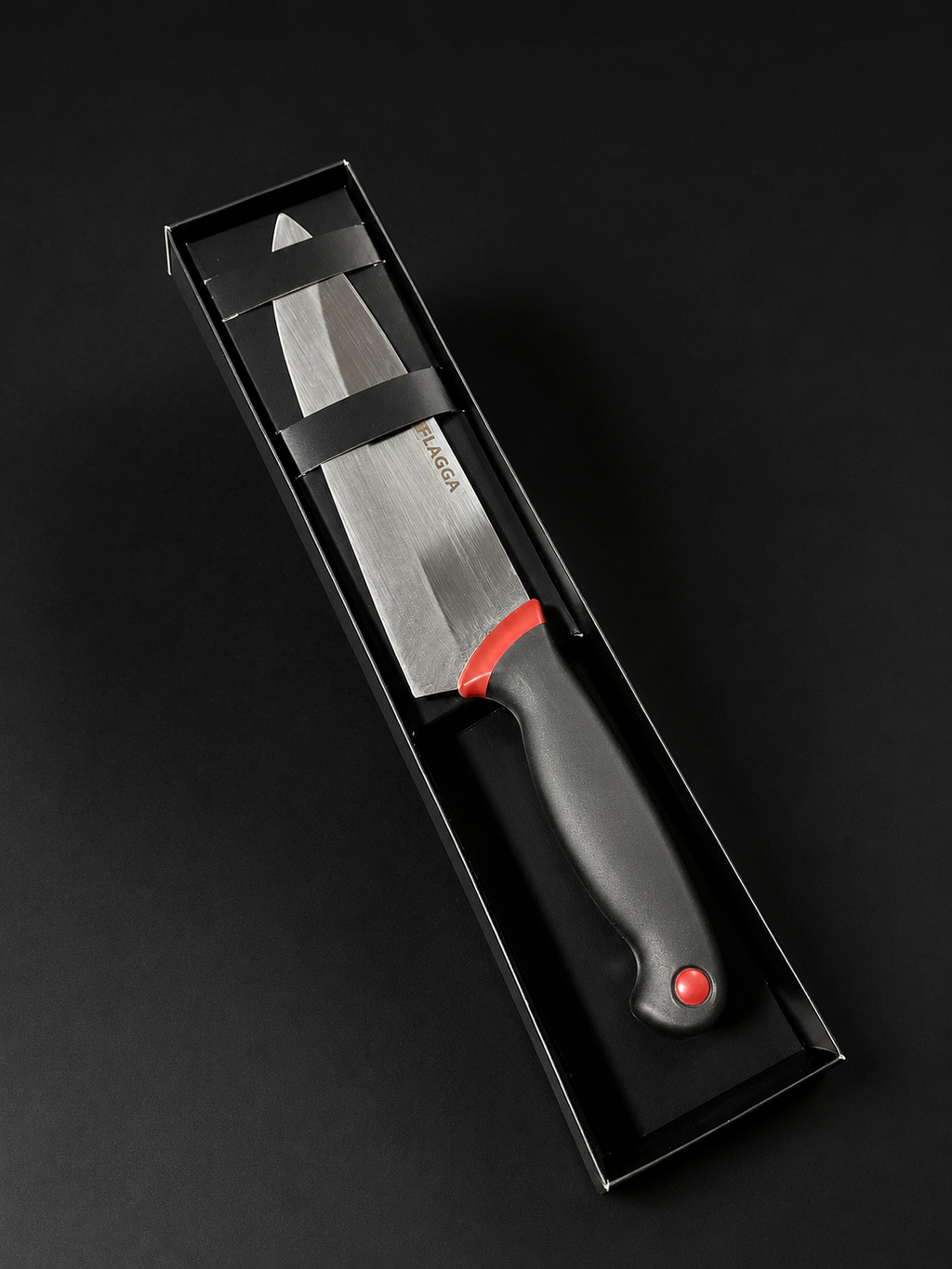 Chef­messer mit ergonomischem Griff – spitze Klingenform