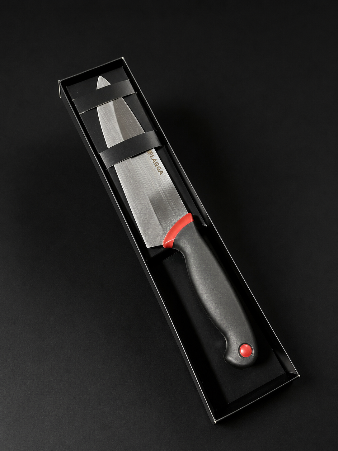 Chef­messer mit ergonomischem Griff – spitze Klingenform
