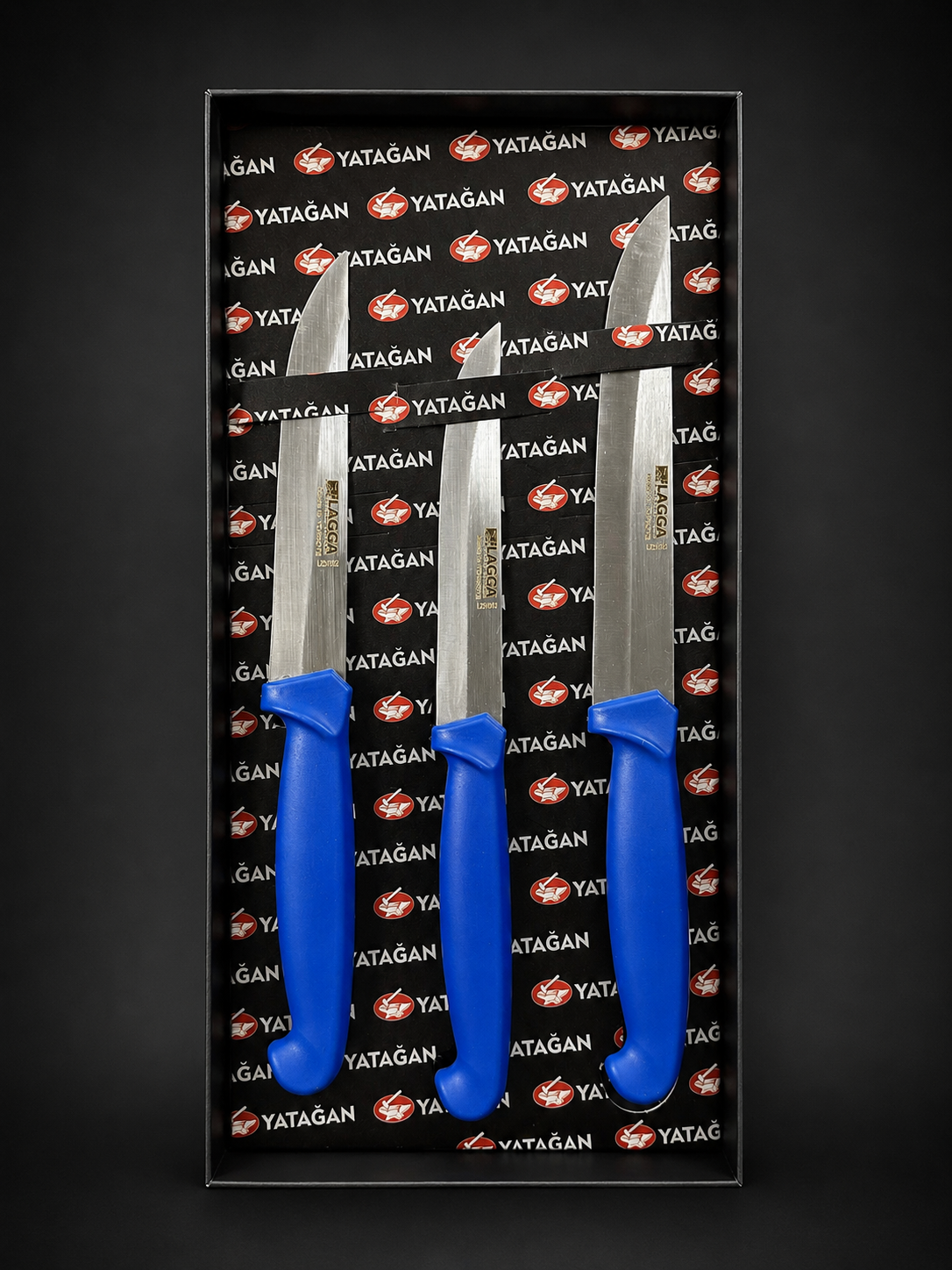Premium Küchenmesser-Set 3-teilig - schmale Edelstahlklingen